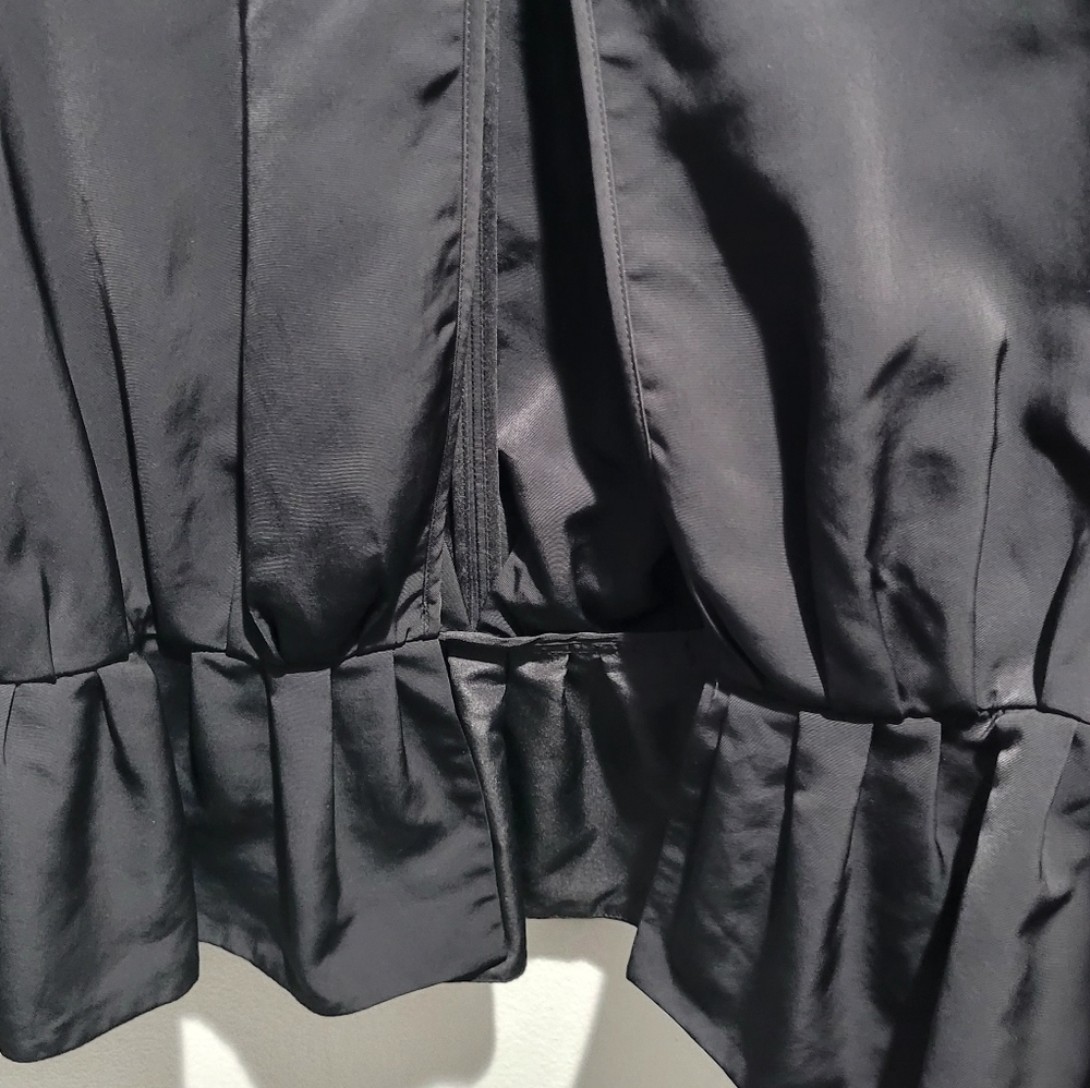 Victoria Beckham For Target Black Ruffle Peplum Open Front Jacket Size 1X - Picture 6 of 7
